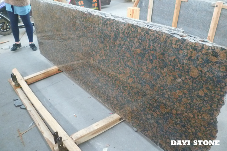 Half Slabs Granite Stone Baltic Brown Suface polished edge natural 240up x 70up x 2cm - Dayi Stone